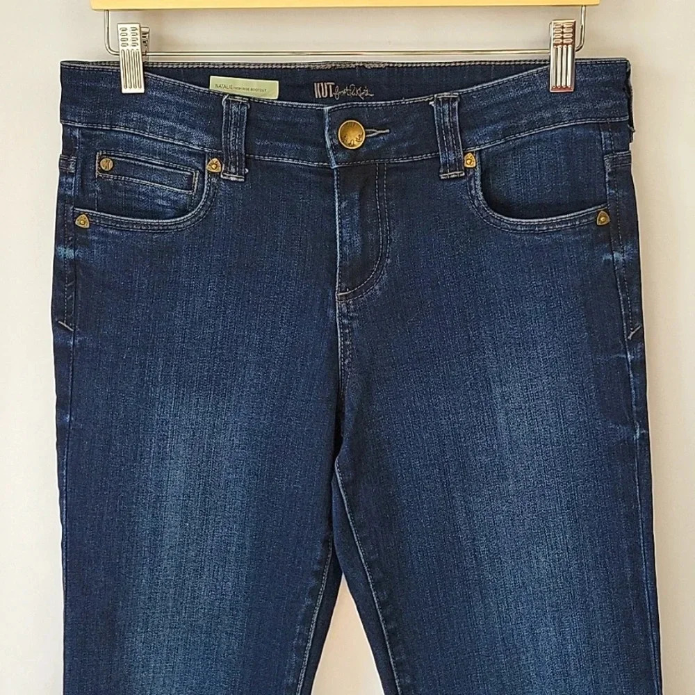 Kut from the Kloth Natalie High Rise Bootcut Jeans Dk Wash Size 6 - Picture 2 of 14
